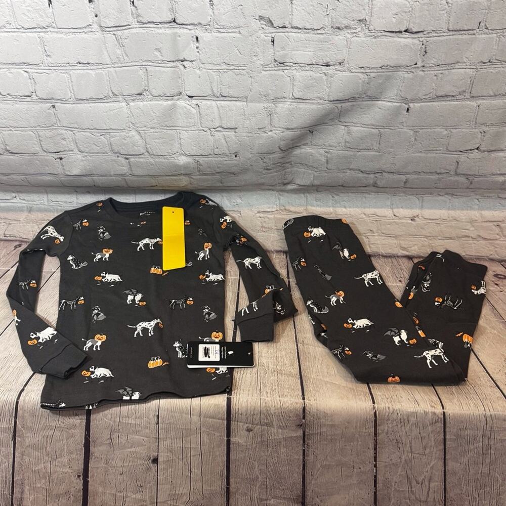 Petit Lem Halloween Dogs Glow in the Dark Pajama Set